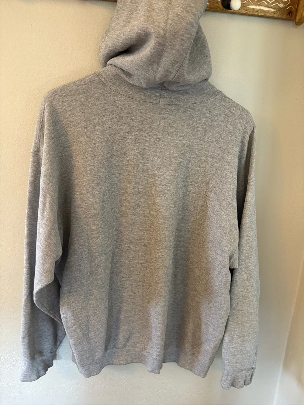 Vintage Nike Gray Hoodie with Purple NIKE ATHLETICS Made in USA
